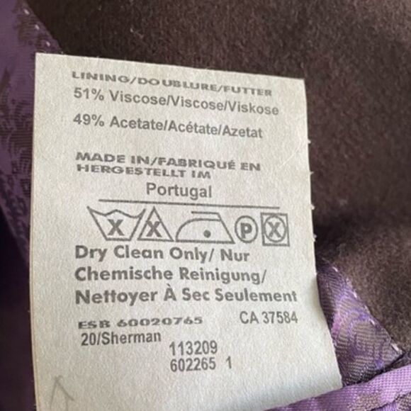 𝅺SAND COPENHAGEN Wool Cashmere Blazer Jacket Brown Purple 50R - Picture 13 of 13
